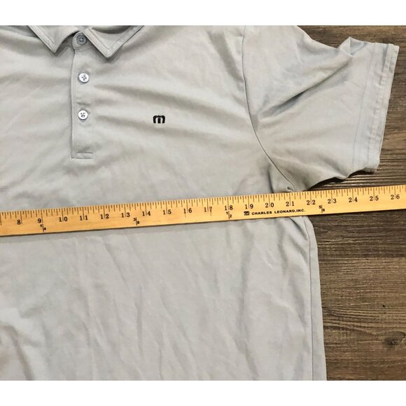 Travis Mathew Mens XL Light Blue Short Sleeve Golf Polo Shirt - Picture 4 of 5